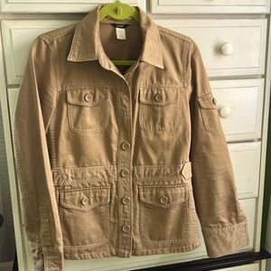 J.Crew • Vintage 2005 Field Utility Jacket Medium Khaki Military Safari Coat